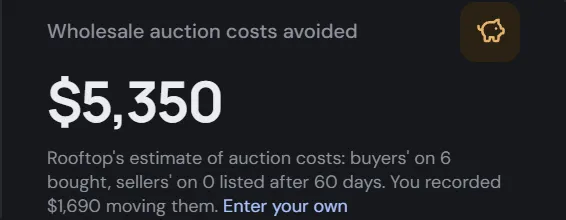 Reports: wholesale auction costs avoided